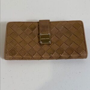 Michael Kors Braided Metallic Wallet